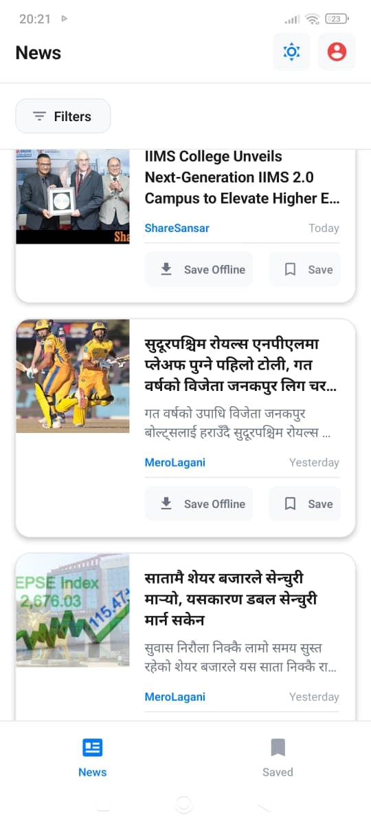 DainiKhabar Light Mode - Zyntova News App
